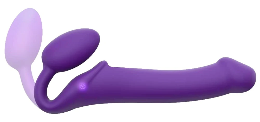Vibrerende buigbare strap-on met afstandsbediening