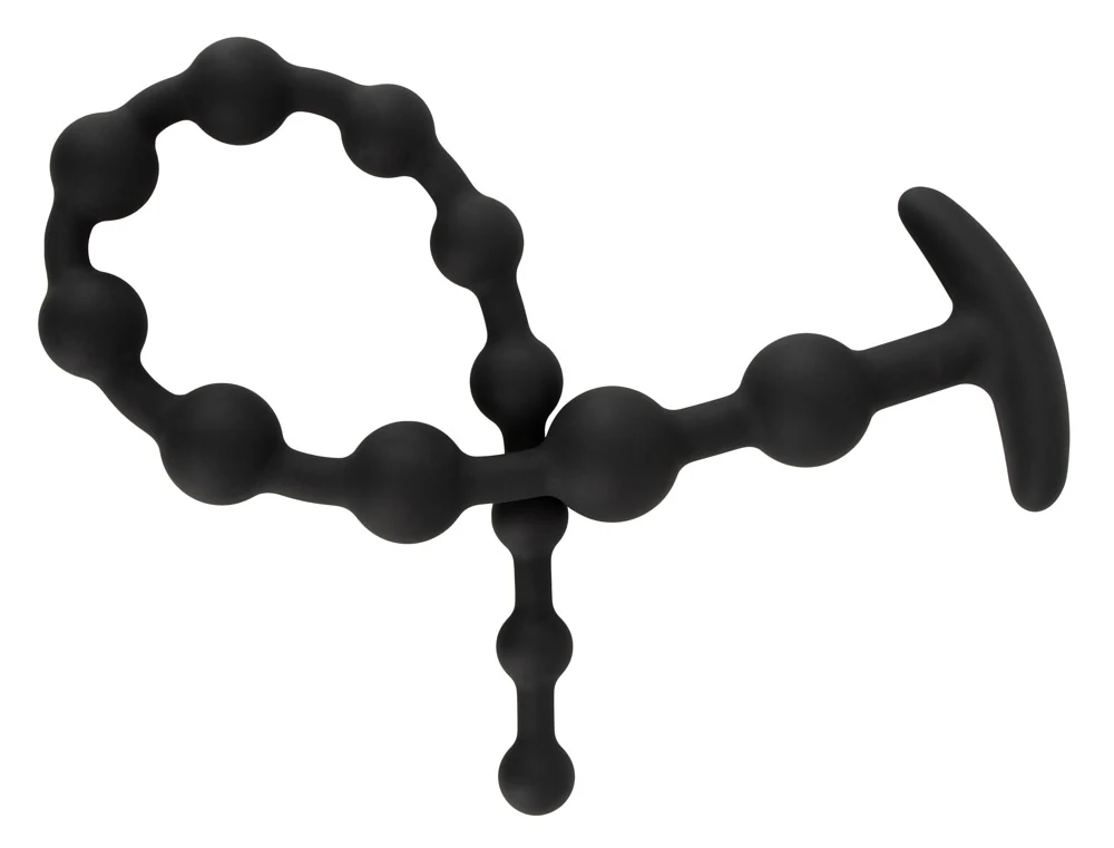 Flexibele anaalkralenketting van siliconen 50 cm