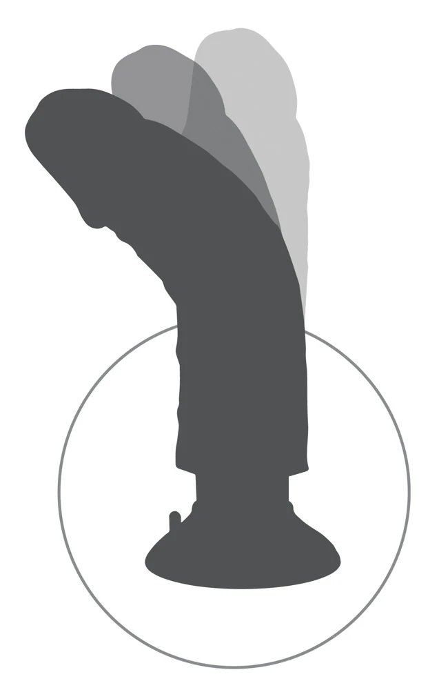 Buigbare vibrator met zuignap 24 cm