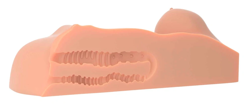 Levensechte masturbator torso met DD-borsten