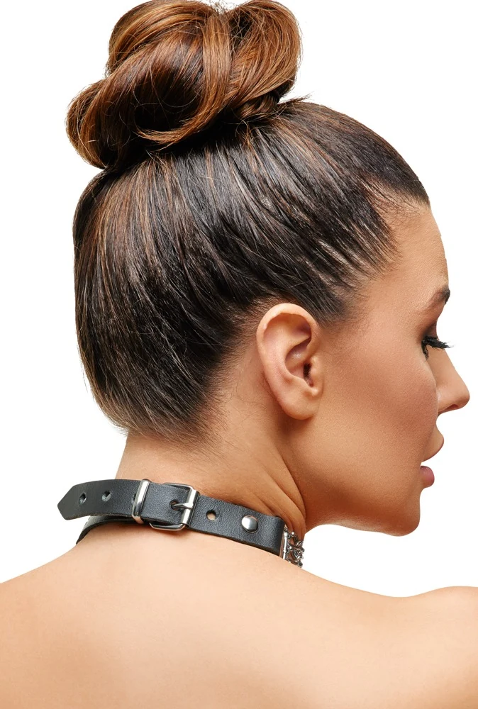 ZADO leren halsband met kettingen