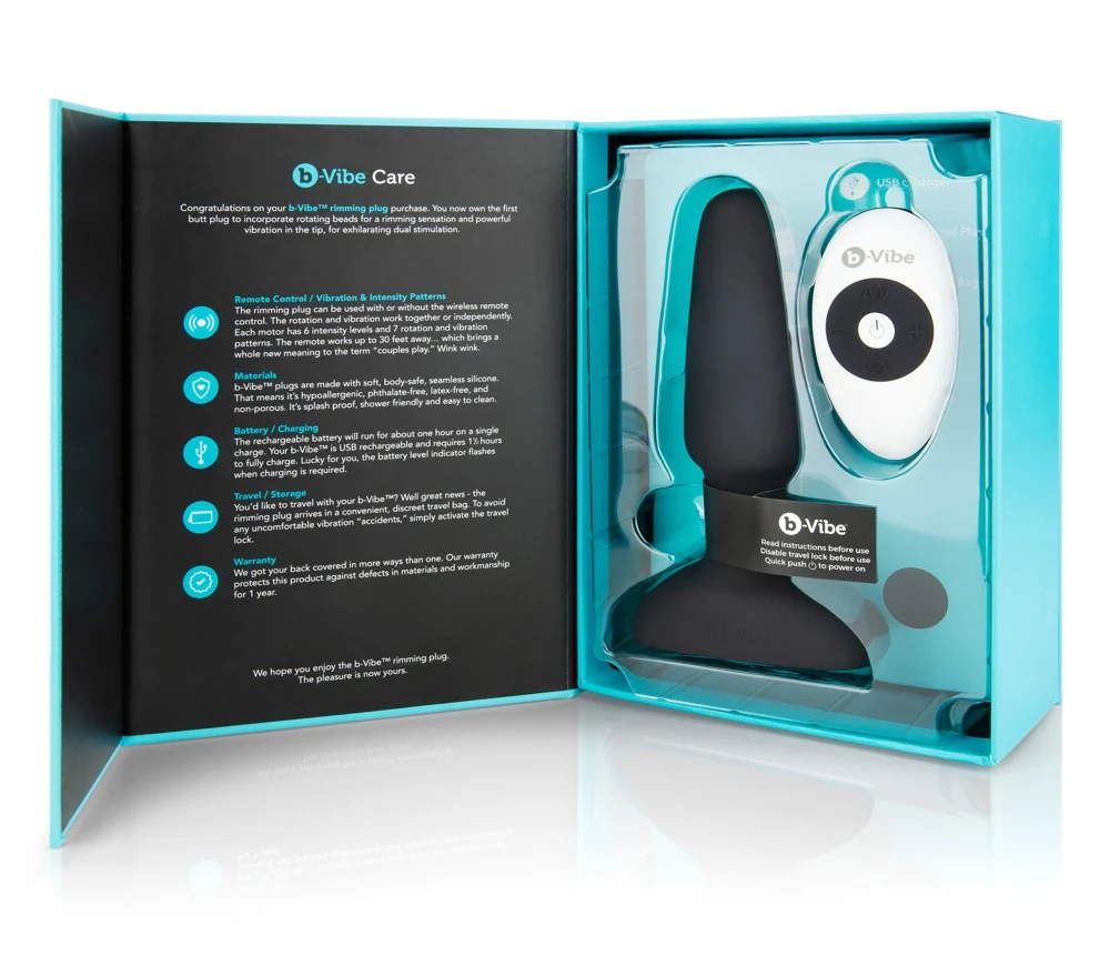 b-Vibe Rimming 2 anaalvibrator met afstandsbediening