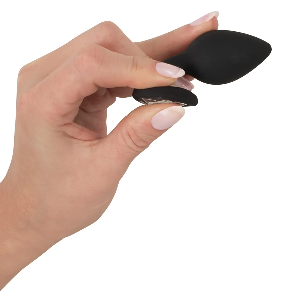 Buttplug met hartvormige edelsteen