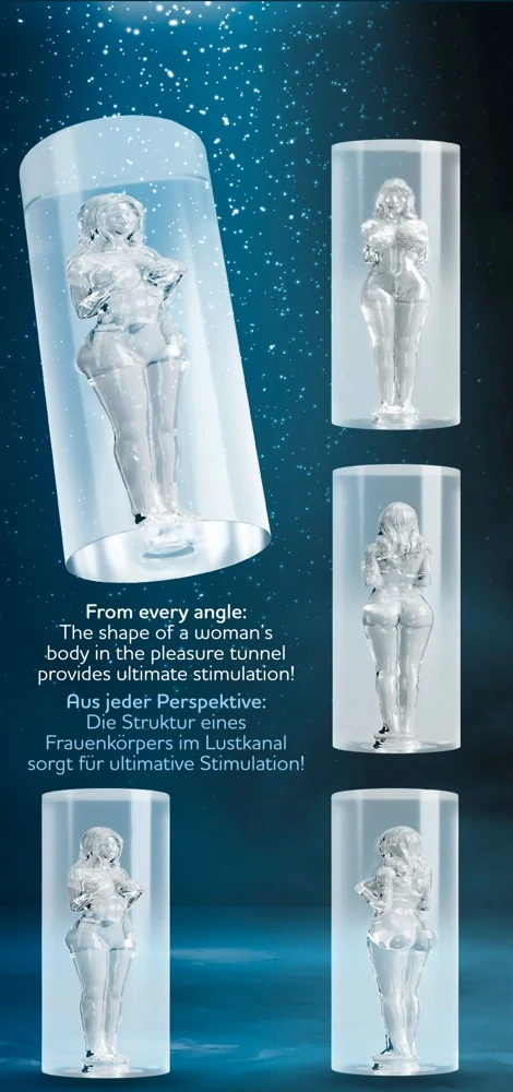 STROKER transparante masturbator met 3D tunnel