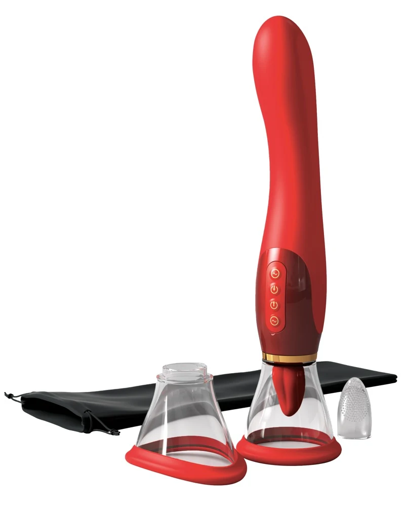 3-in-1 vibrator met clitorisstimulator en zuignap