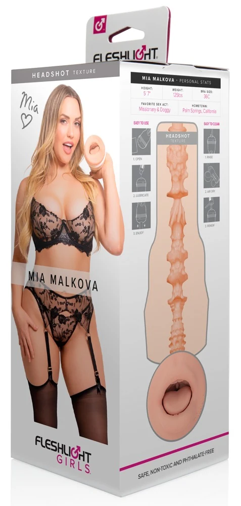 Fleshlight Mia Malkova Headshot Mouth Masturbator