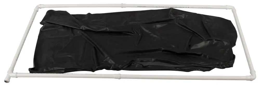 LateX vacuümbed zwart 2 x 1 meter